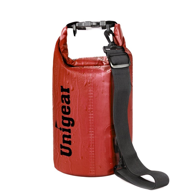Unigear Dry Bag Waterproof, Floating and Lightweight Bags for Kayaking, Boating, Fishing, Swimming and Camping with Waterproof Phone Case (Red, 10L) - Image 2